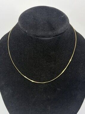 14K Gold Filled Flat S-Link Chain Necklace 18 Inch Cobra Seraphina 14K GF